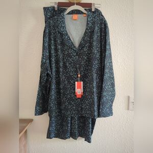 NWT Pajamas Set Con.Struct Forest Floral Print Women's Elastc Waist Pant  XXL